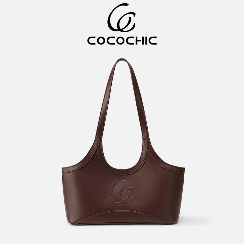 【COCOCHIC】กระเป๋าโท้ทลุคหรู ความจุใหญ่ สไตล์วินเทจแฟชั่น สำหรับสาวออฟฟิศ ถือก็ได้ สะพายไหล่ก็ดี ทรงตะกร้าสุดชิค