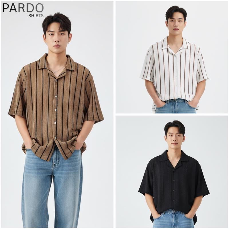 เสื้อฮาวายผ้าถักเกาหลี(Oversize) ไซส์ M-2XL พรีเมี่ยมAAA